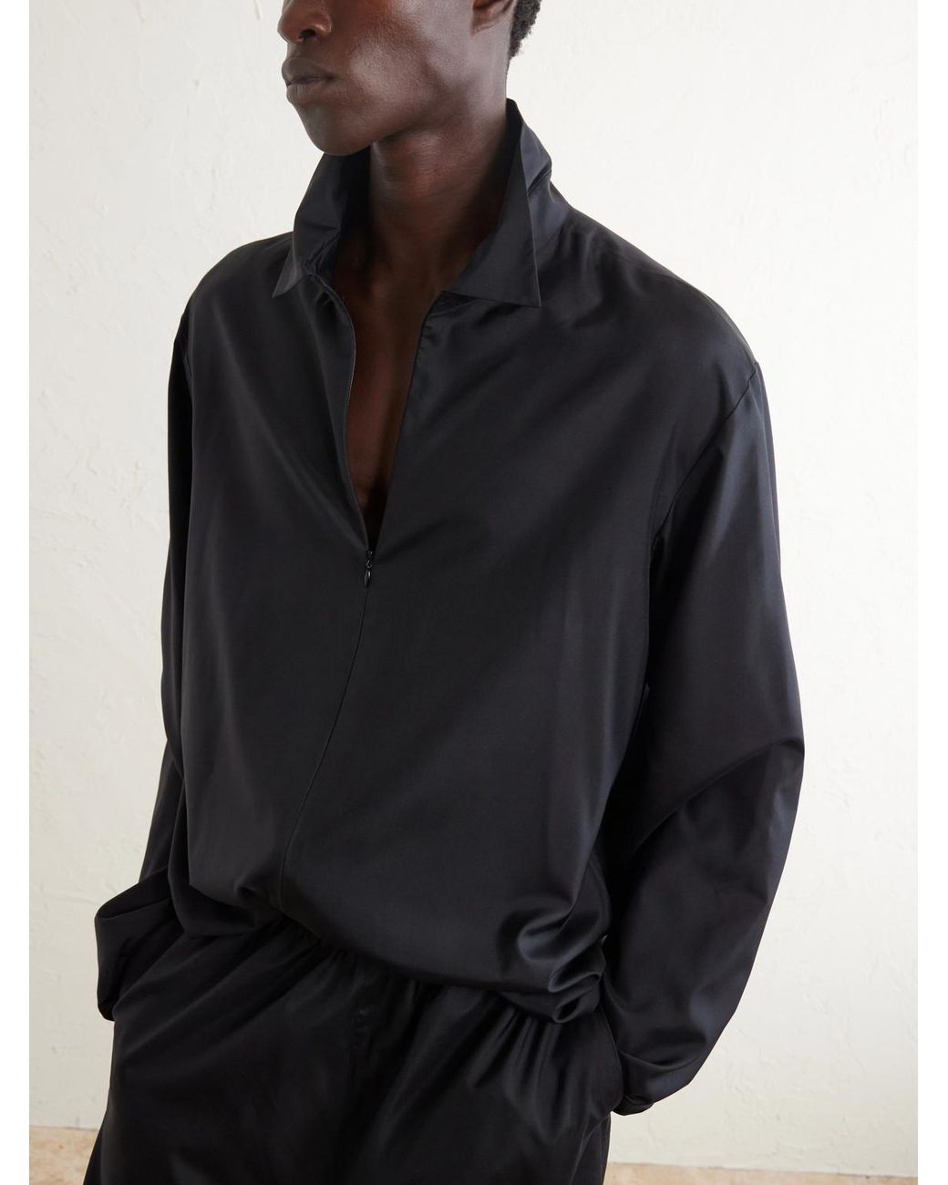Gucci Blue Silk Shirt for men