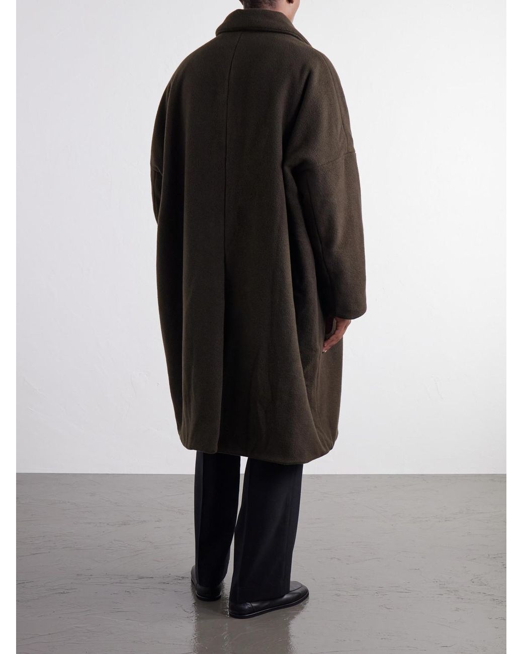 Casey Casey Brown Big Blobby Brushed Cashmere Coat for men