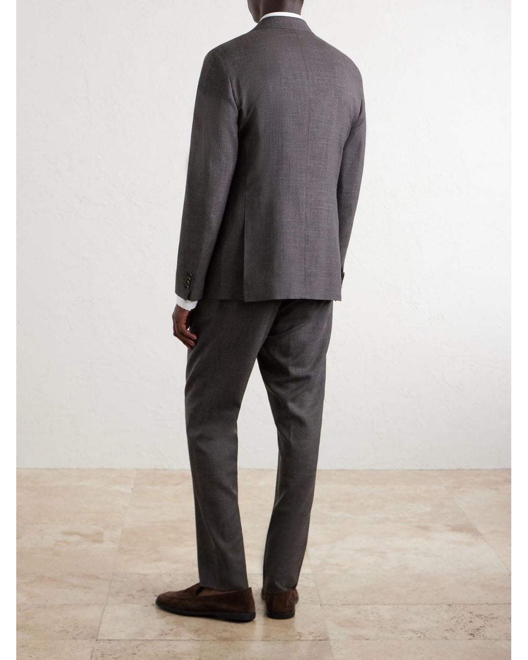 Mr P. Gray Wool, Silk And Linen-Blend Suit Jacket for men