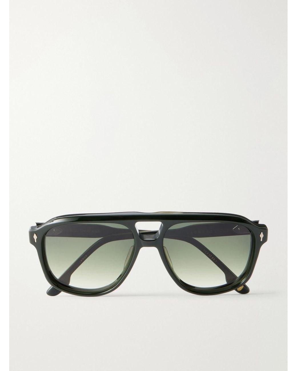 Jacques Marie Mage Black Leonard Double-Bridge Aviator-Style Acetate Sunglasses for men