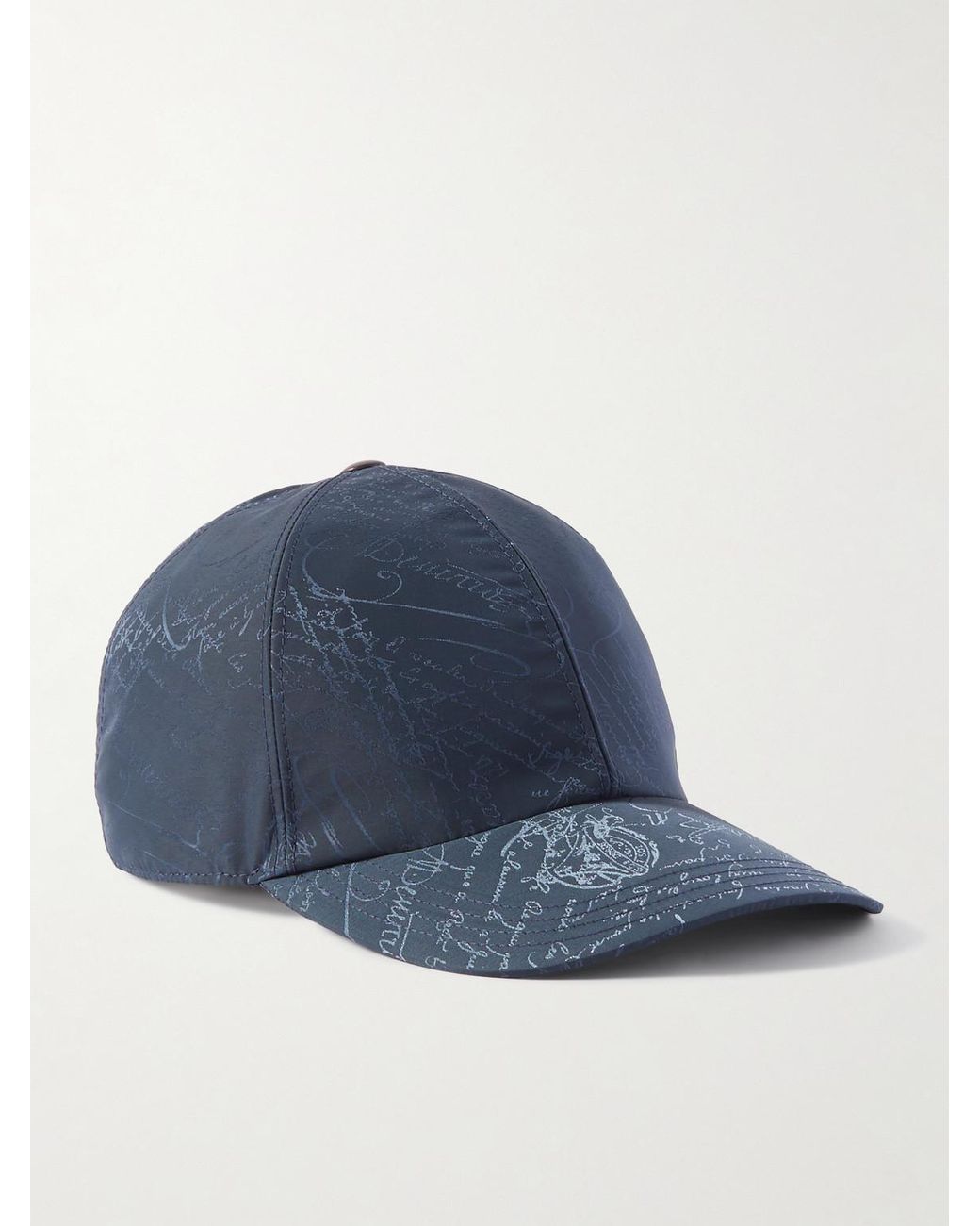 Berluti Blue Scritto-Jacquard Twill Baseball Cap for men