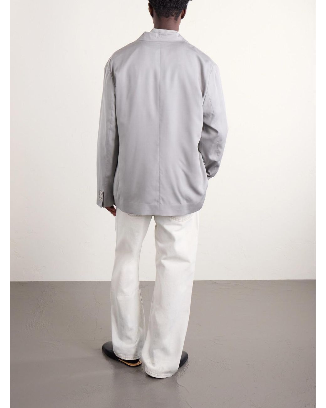 Our Legacy Blue Halt Double-breasted Lyocell Blazer for men