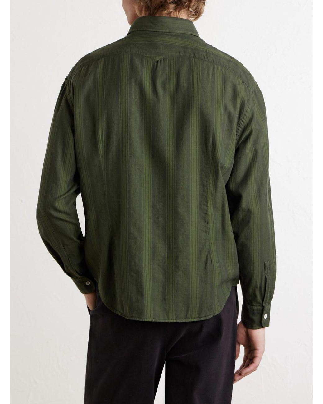 Massimo Alba Green Cotton Overshirt for men