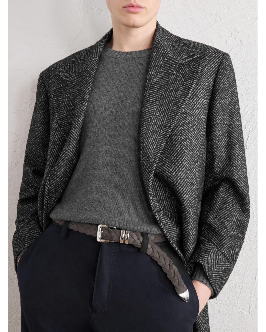 Brunello Cucinelli Gray Cashmere Sweater for men