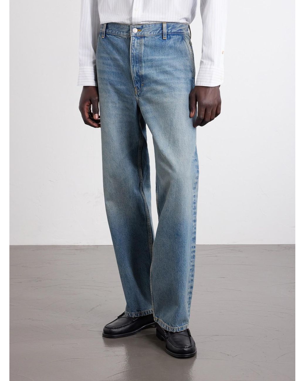 Jeanerica Blue Genua Straight-Leg Mid-Rise Cotton Jeans for men