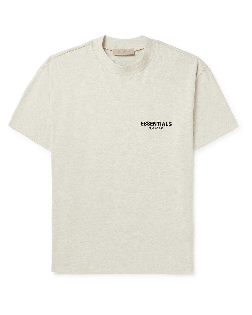 Fear Of God Logoflocked Cottonjersey Tshirt in White for Men Lyst