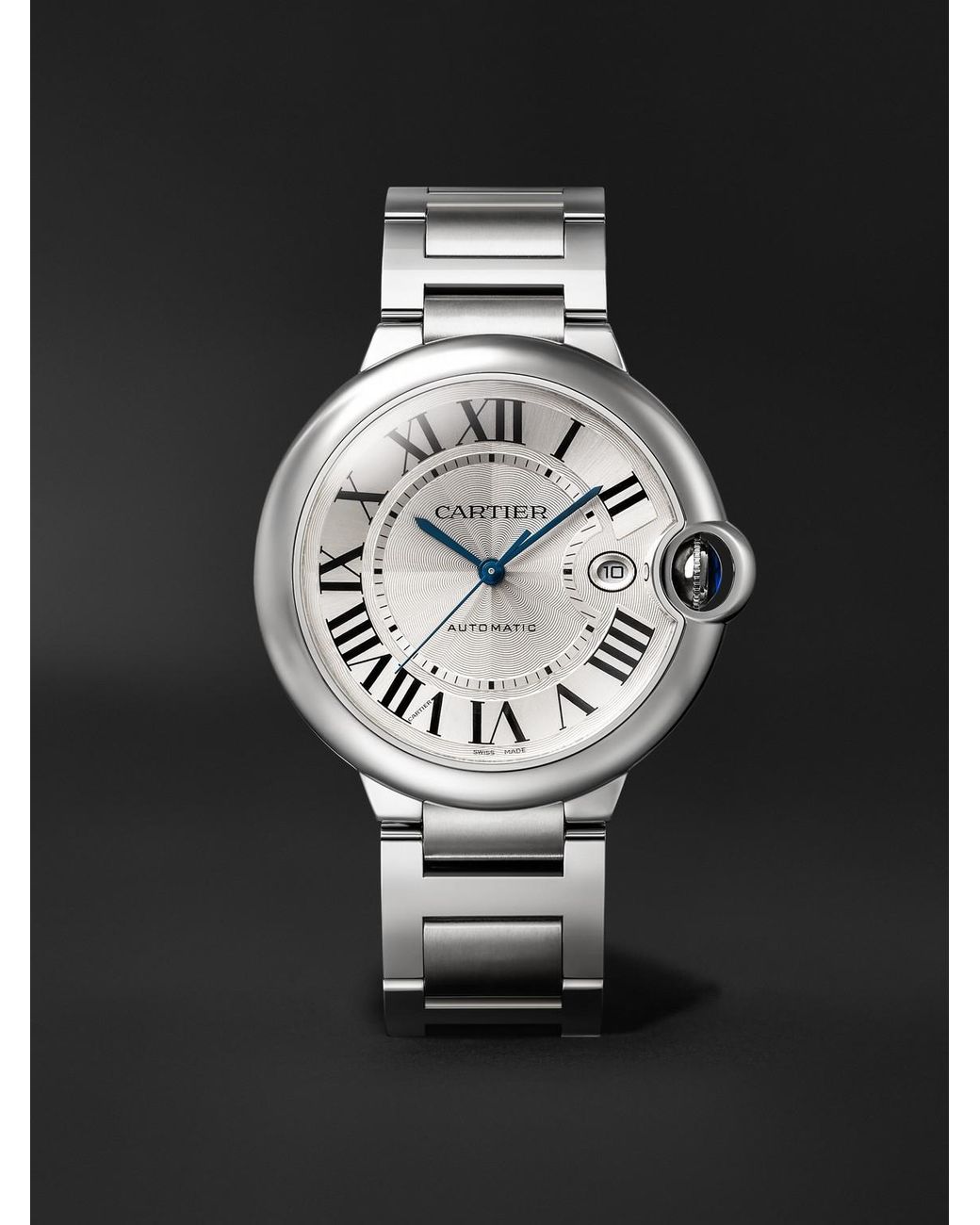 Cartier Black Ballon Bleu De Automatic Stainless Steel Watch, Ref. Wsbb0040 for men