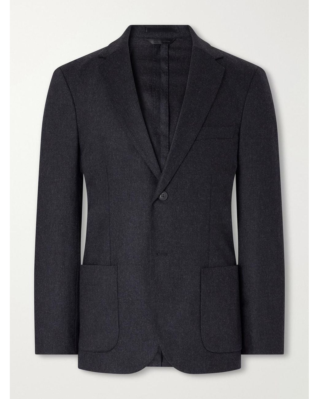 Sunspel Blue Wool And Cashmere-Blend Flannel Suit Jacket for men