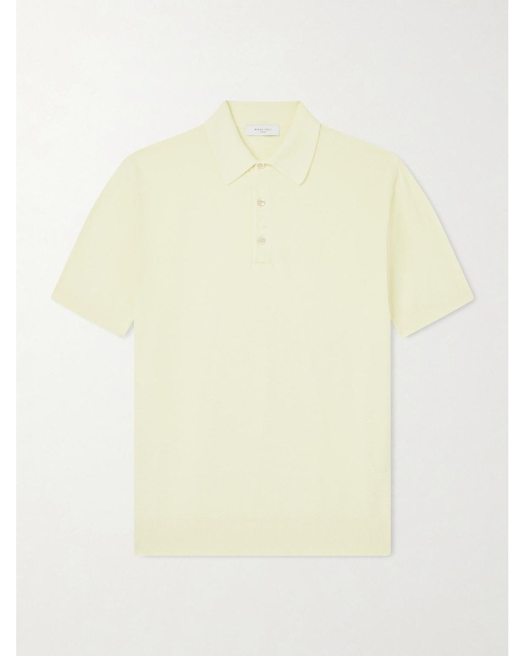 Boglioli Natural Cotton-Piqué Polo Shirt for men