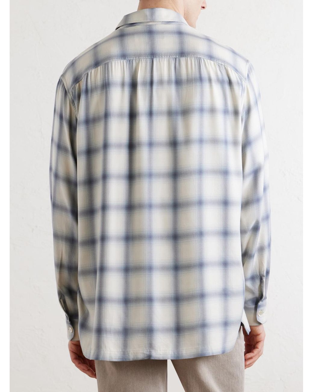 Our Legacy Blue Every Checked Twill Shirt for men
