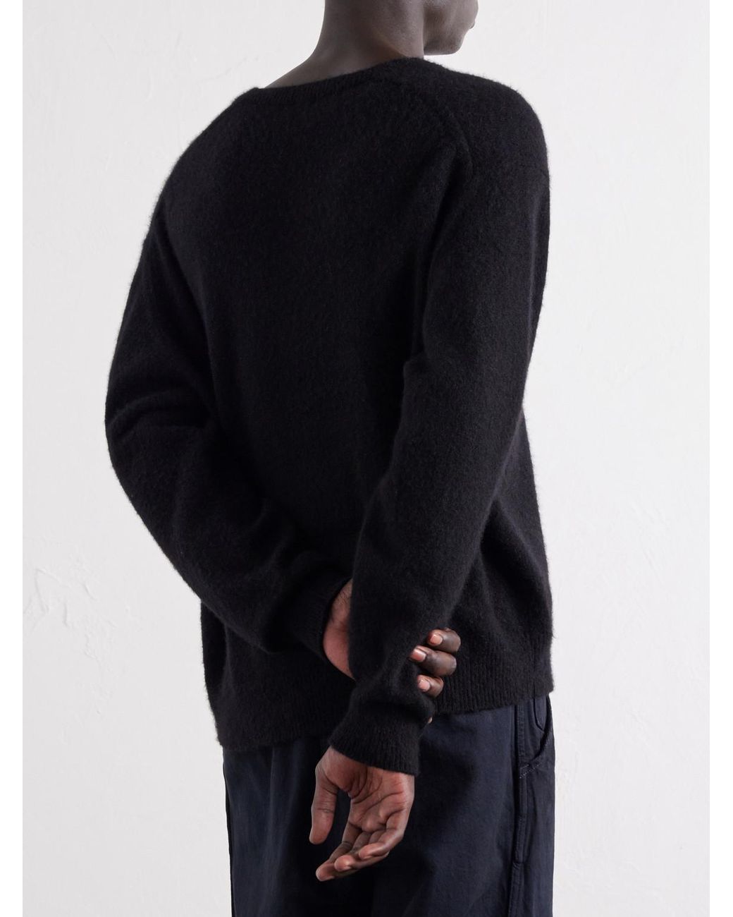 A.PRESSE Blue Cashmere Sweater for men