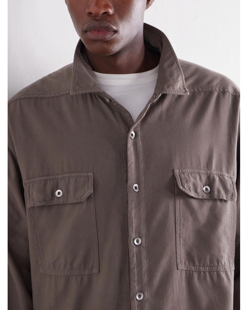 Rick Owens Purple Jumbo Cotton-Twill Shirt for men