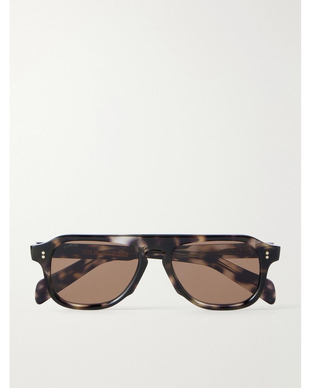 Cutler & Gross Multicolor Gr14 Aviator-Style Acetate Sunglasses for men