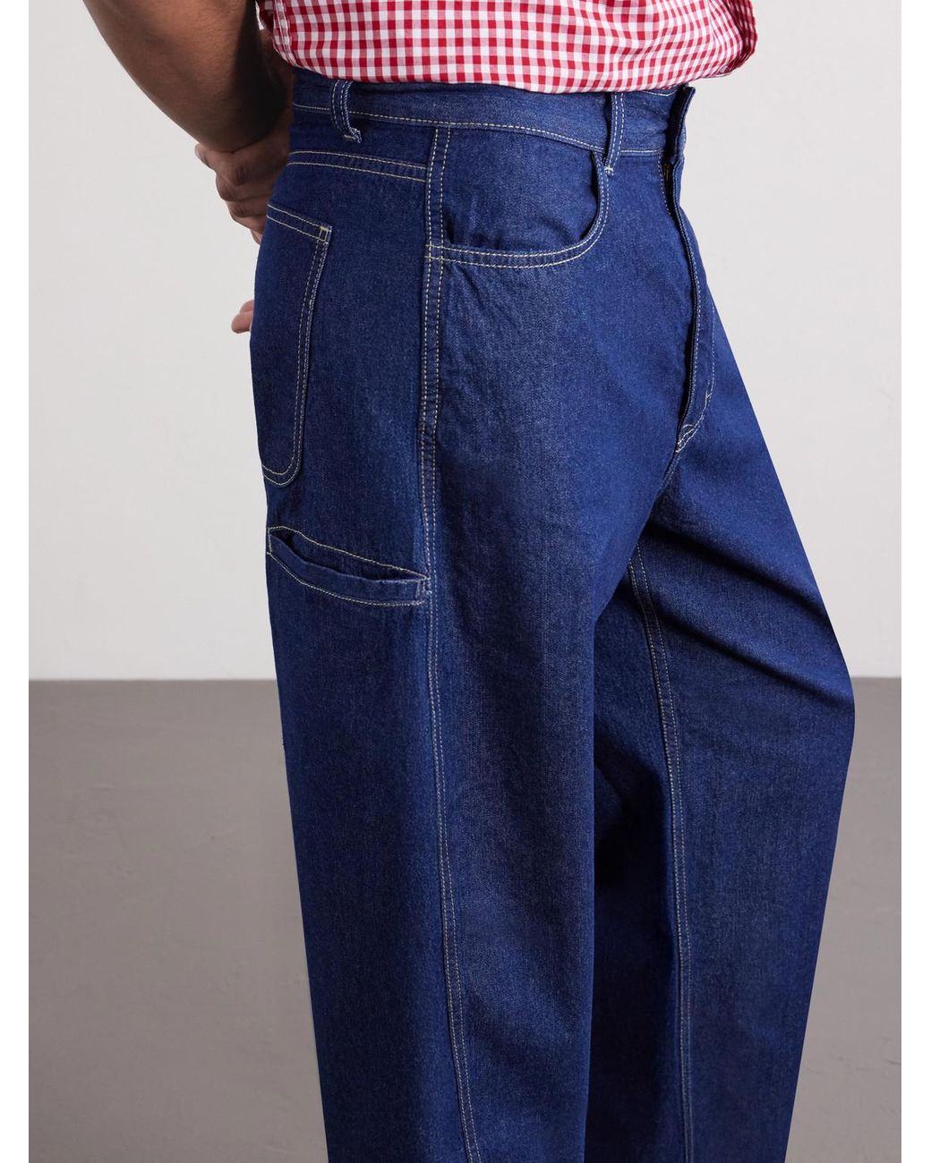 FRIZMWORKS Blue Wide-Leg Jeans for men