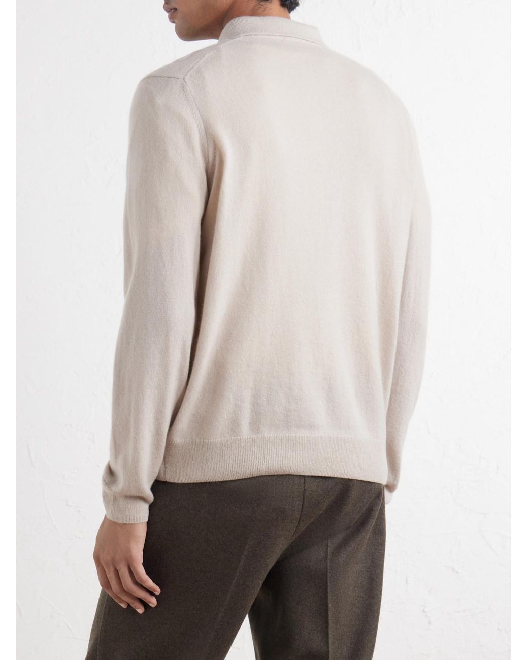 Sunspel Natural Cashmere Polo-Shirt for men