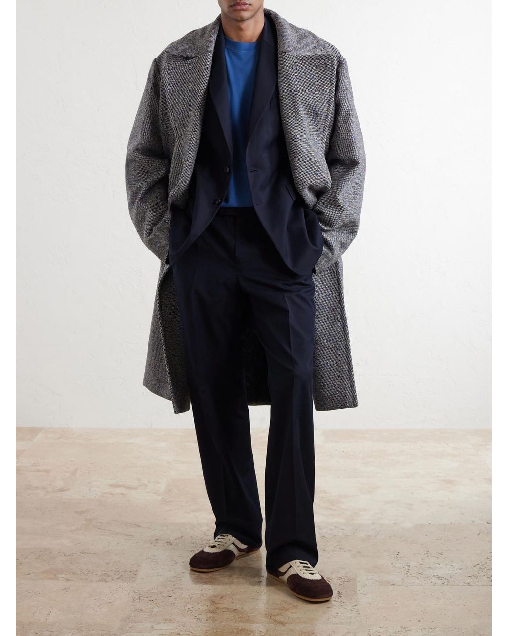 Dries Van Noten Blue Kayno Cotton And Wool-Blend Suit for men