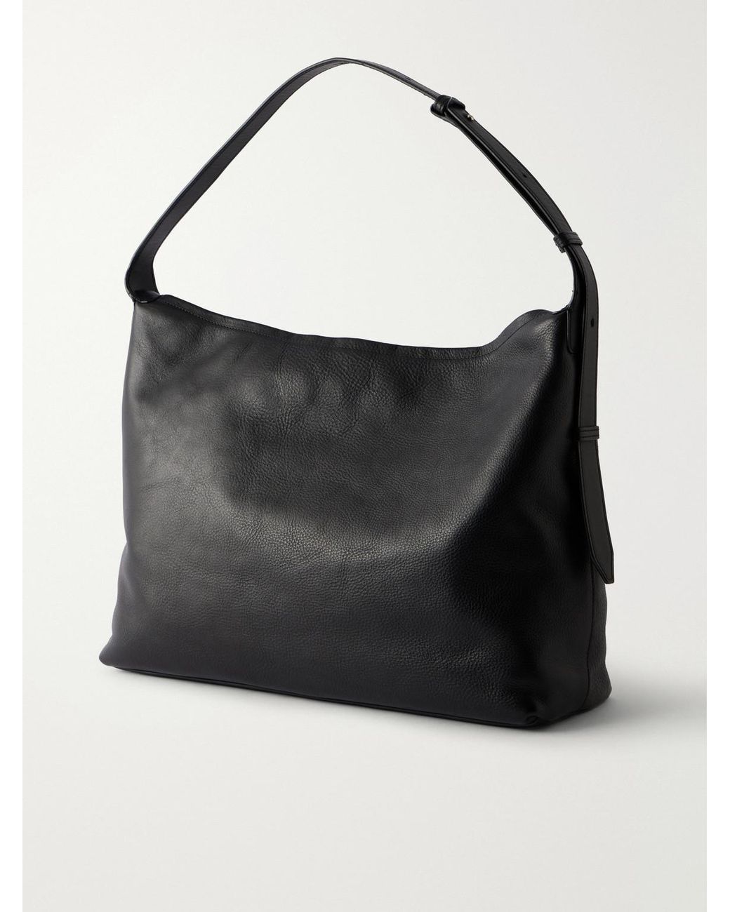 Officine Creative Black Maderna Full-Grain Leather Messenger Bag for men
