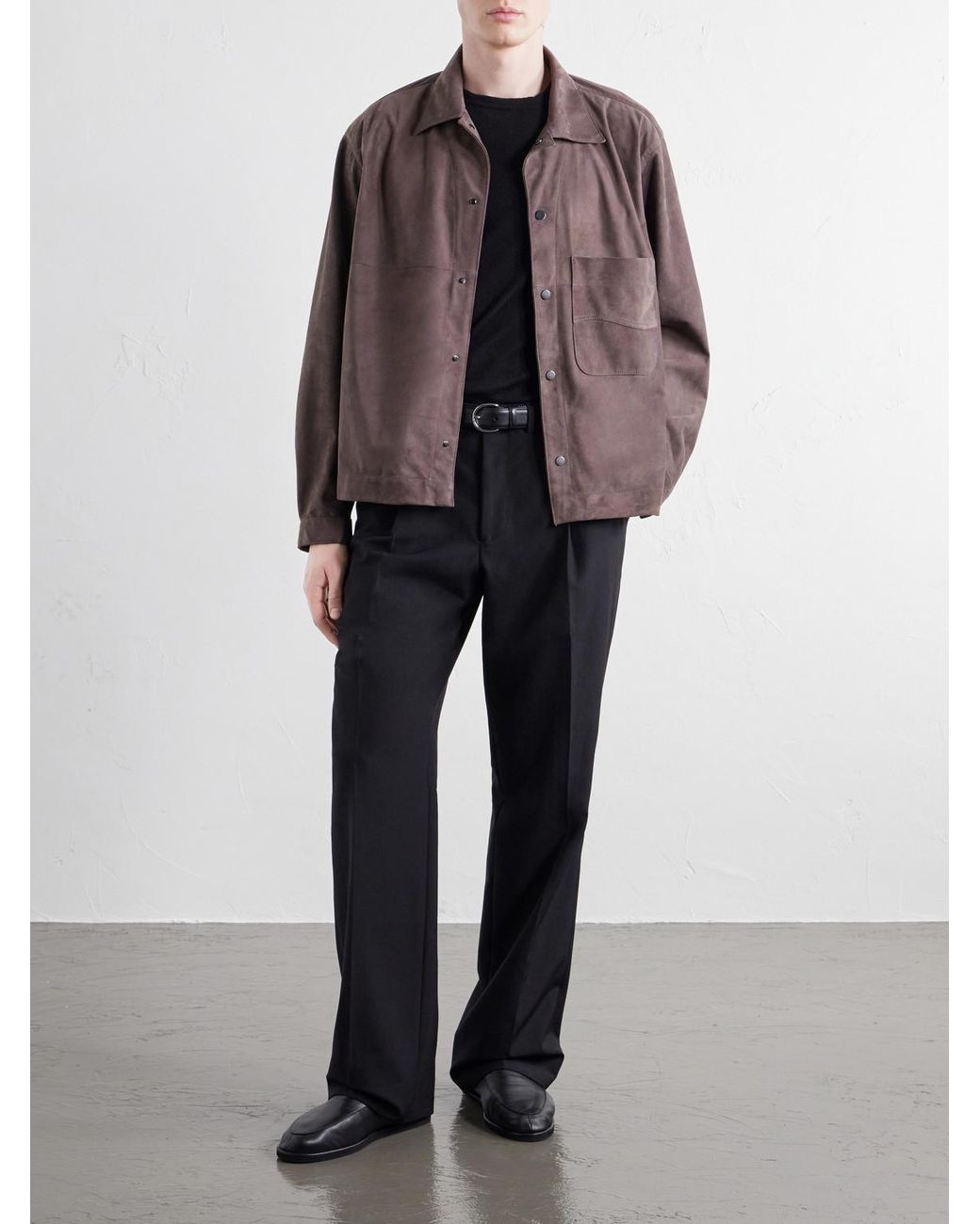 STÒFFA Brown Wave Suede Jacket for men