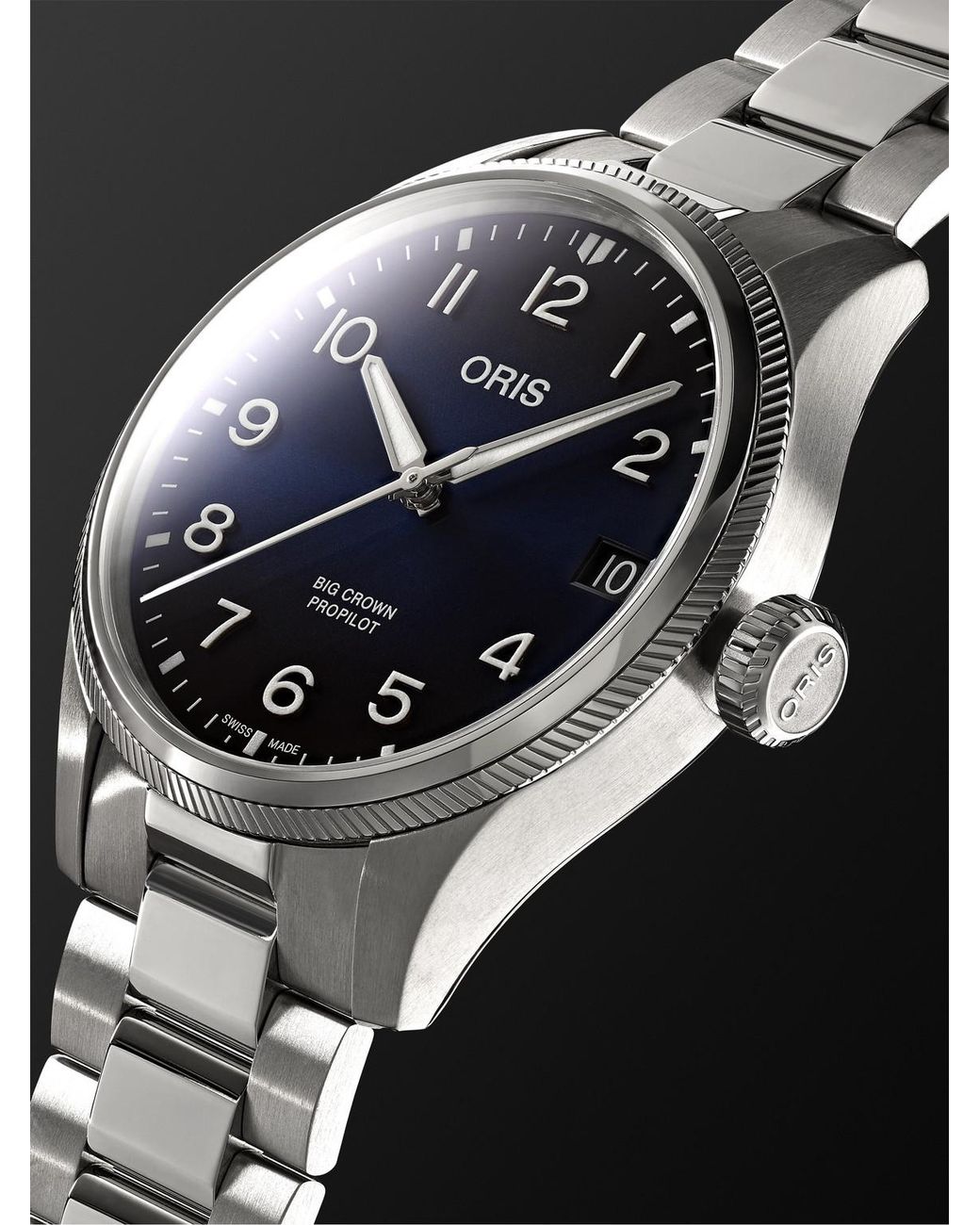 Oris Black Big Crown Propilot Big Date Automatic Stainless Steel Watch, Ref. 01 751 7761 4065-07 8 20 08P for men
