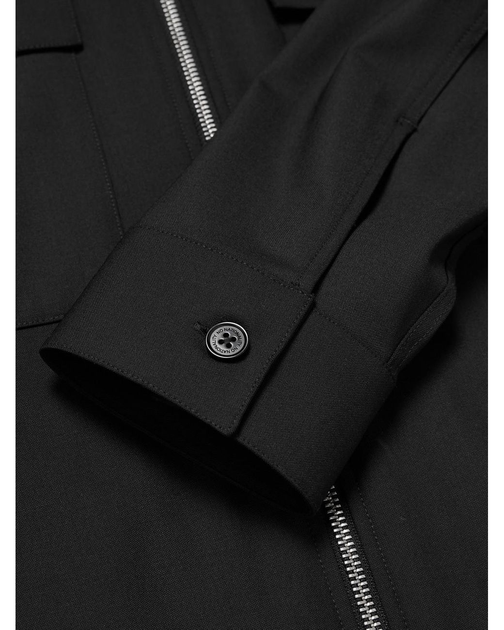 NN07 Black Alban 1088 Recycled Grain De Poudre Overshirt for men