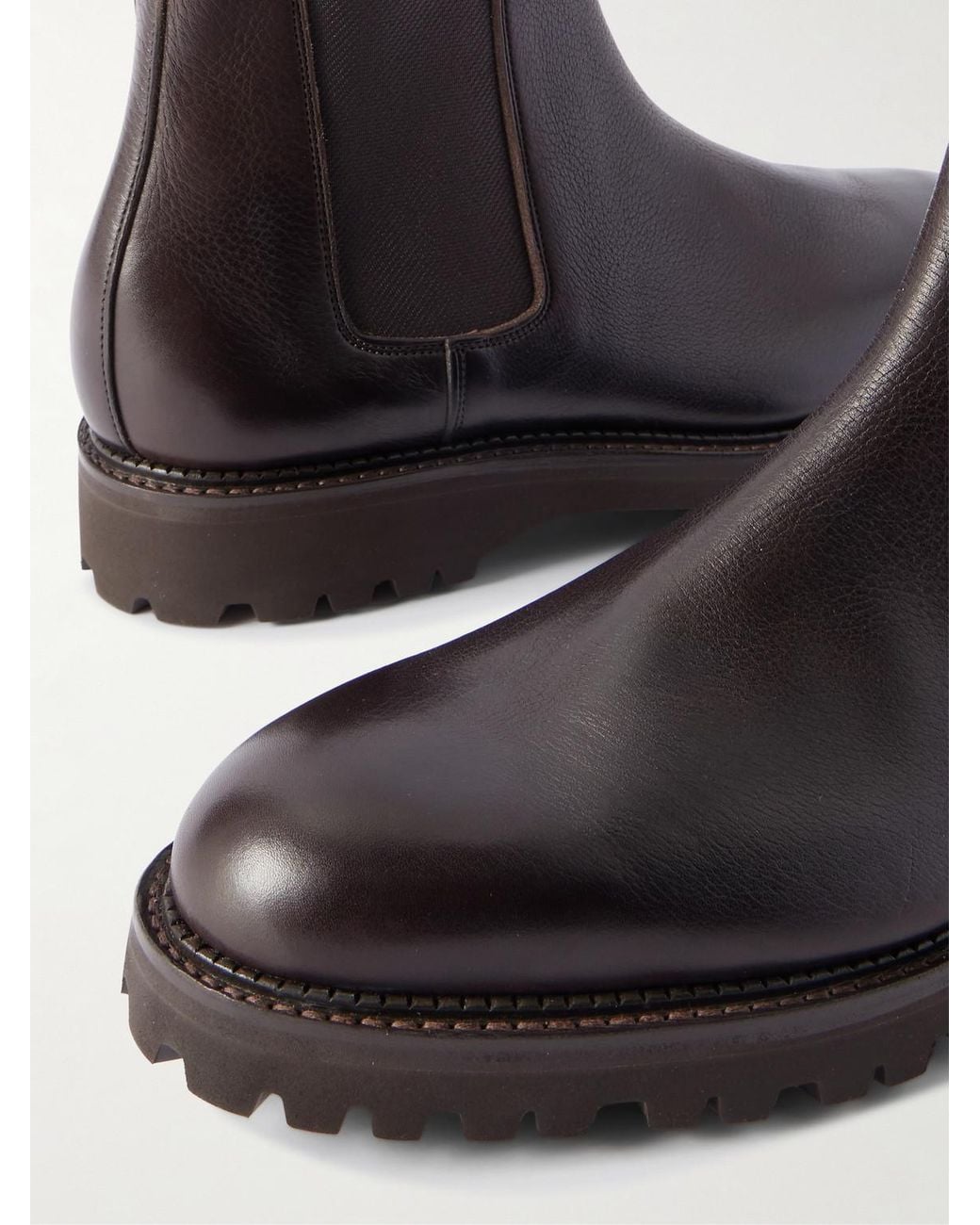 John Lobb Black Lawry New Standard Leather Chelsea Boots for men