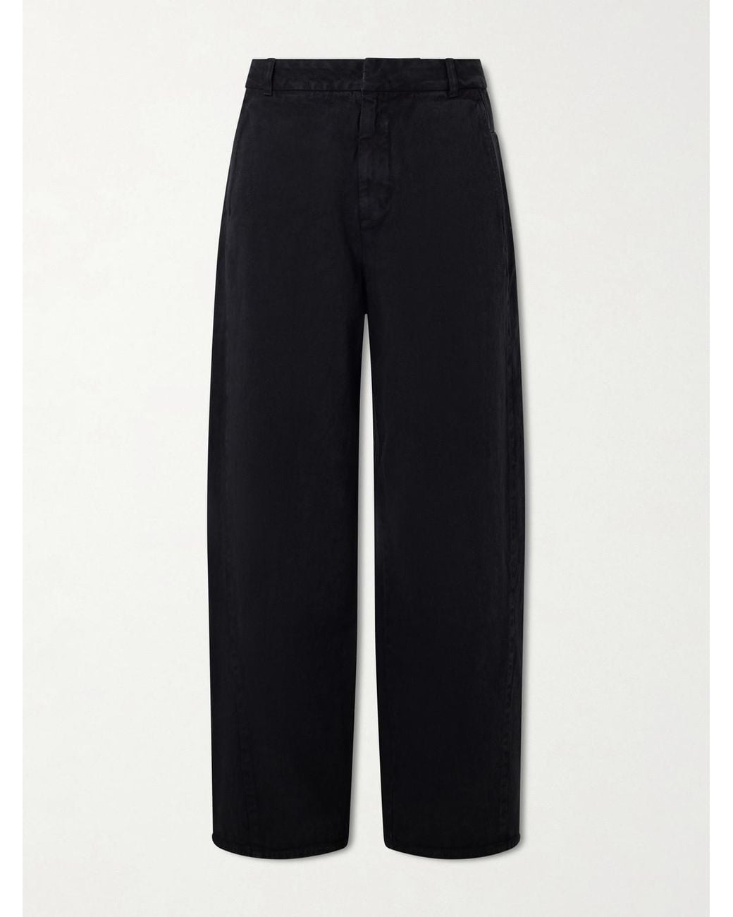Amomento Blue Cotton Wide-Leg Jeans for men