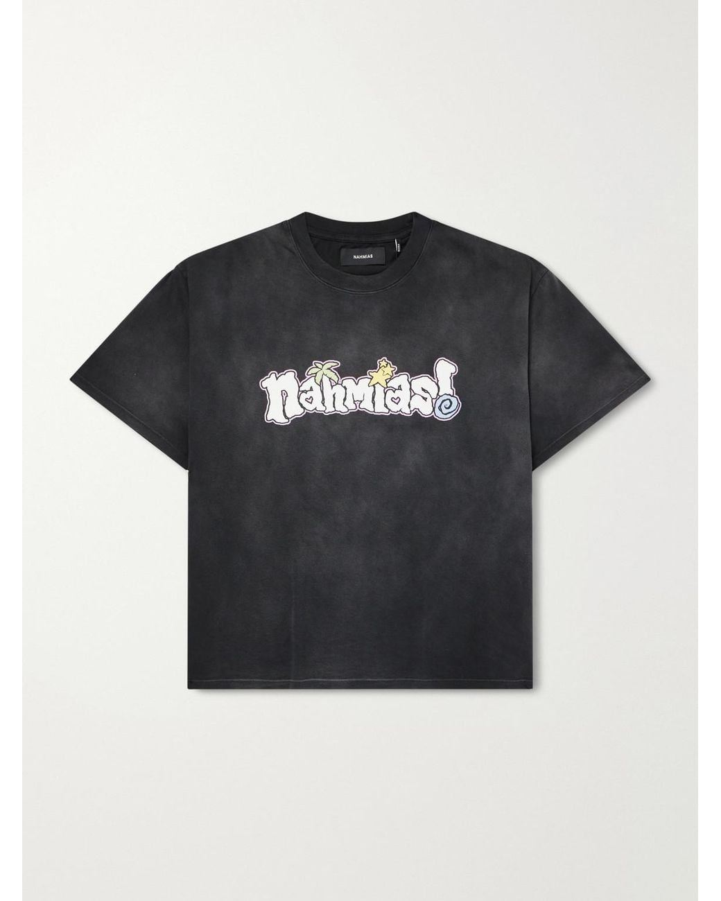NAHMIAS Black Boardwalk Logo-Print Cotton-Jersey T-Shirt for men