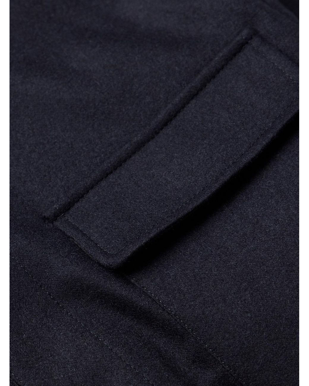 Eleventy Blue Wool-Blend Overshirt for men