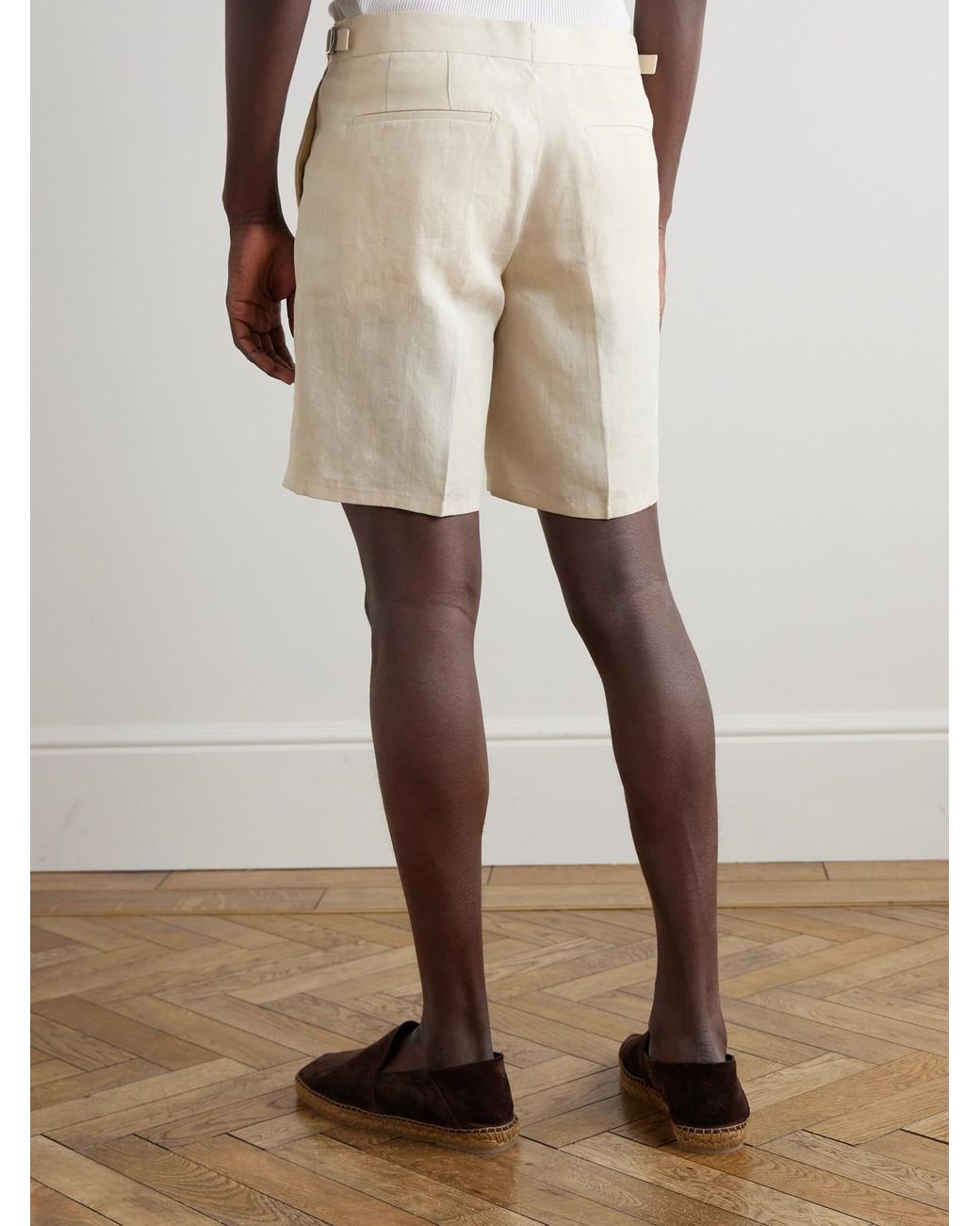 Orlebar Brown Natural Norwich Straight-Leg Linen Shorts for men