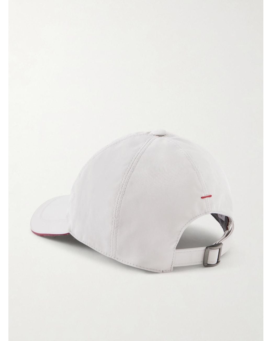 Brunello Cucinelli White Logo-embroidered Shell Cap for men