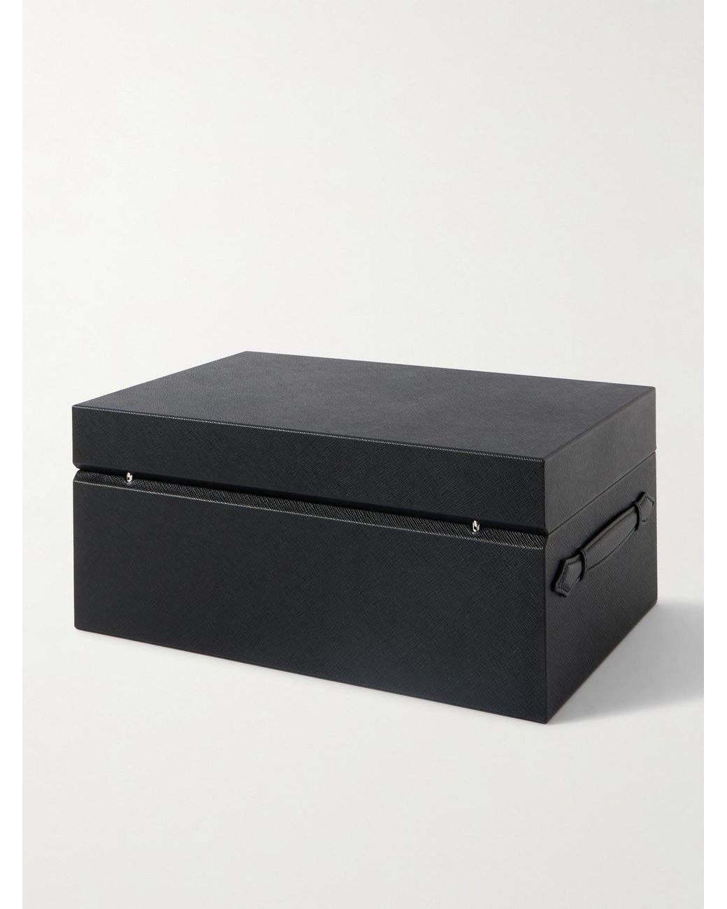 Montblanc Black Cross-Grain Leather Eight-Piece Watch Box for men