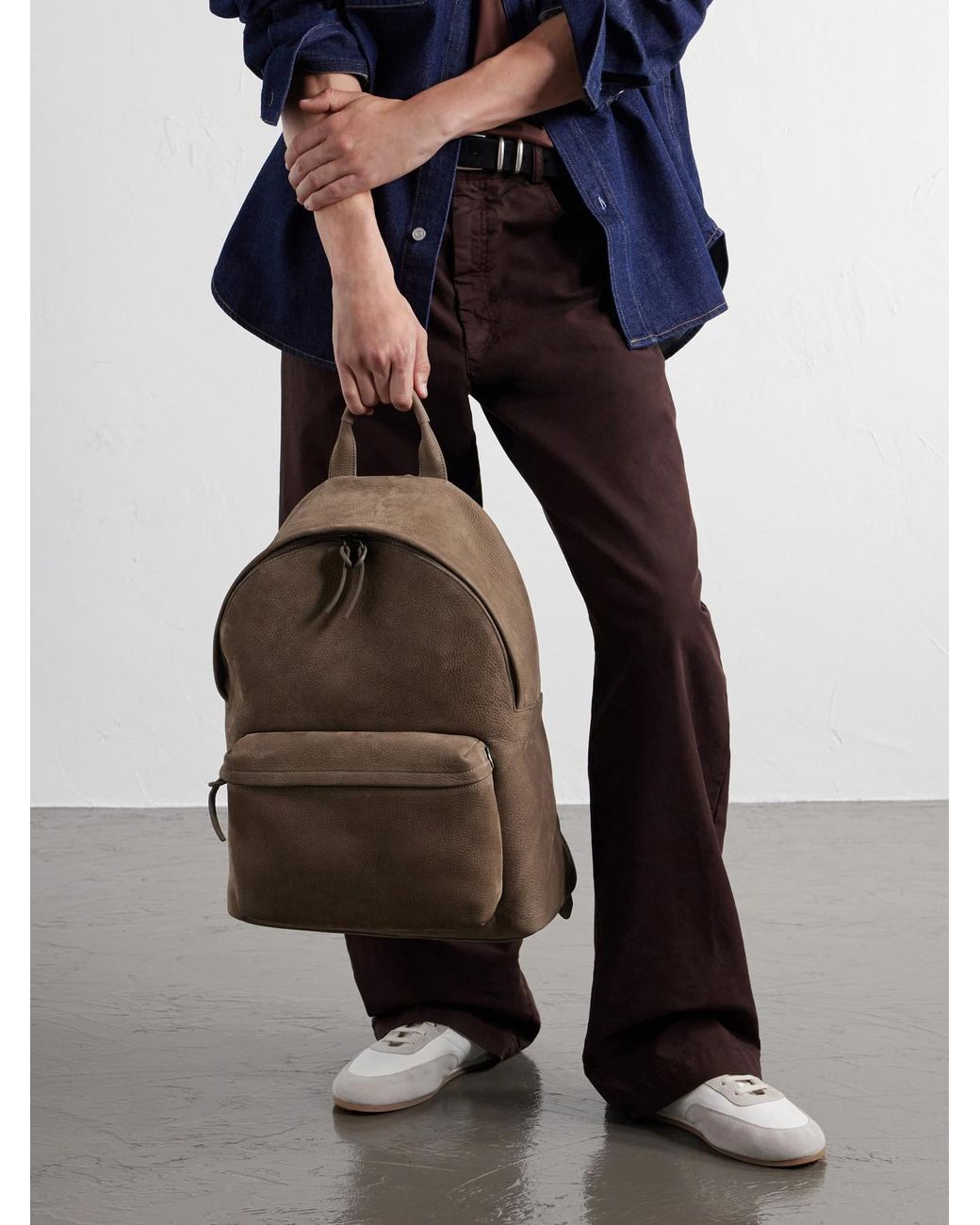 Officine Creative Natural Nubuck Backpack for men