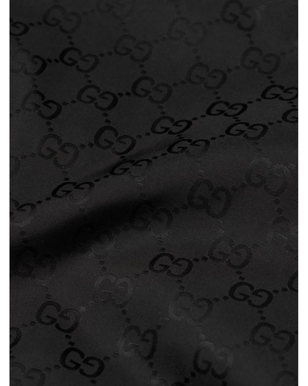 Gucci Black Logo-Jacquard Shell Hooded Jacket for men