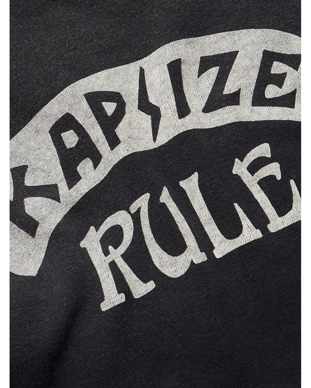 Kapital Blue Printed Cotton-Jersey Sweatshirt for men