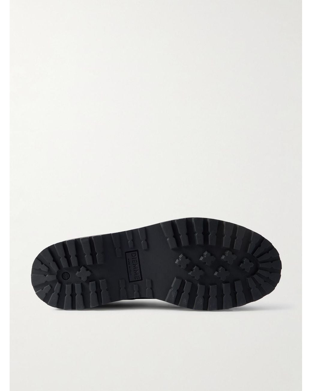 Diemme Black Cornaro Gomma Rubber And Suede-Trimmed Leather Sneakers for men