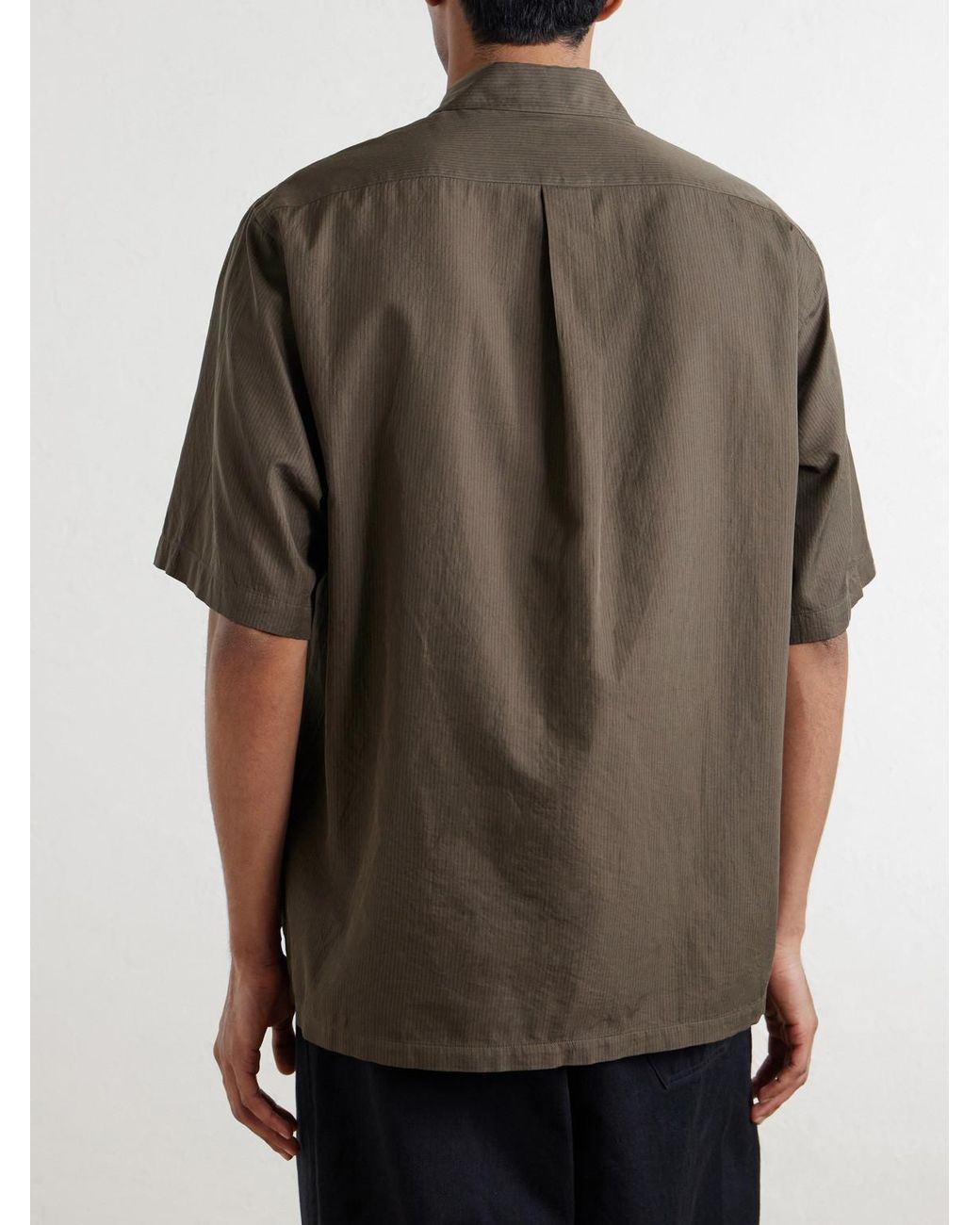 Kaptain Sunshine Gray Cotton And Silk-blend Shirt for men
