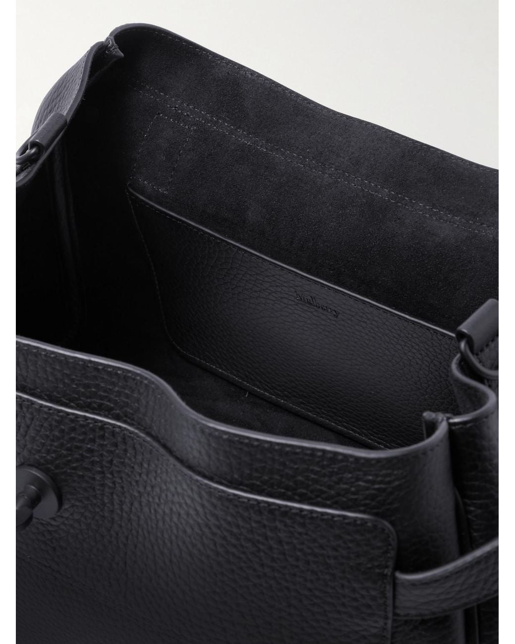 Mulberry Black Alexa Full-Grain Leather Messenger Bag for men