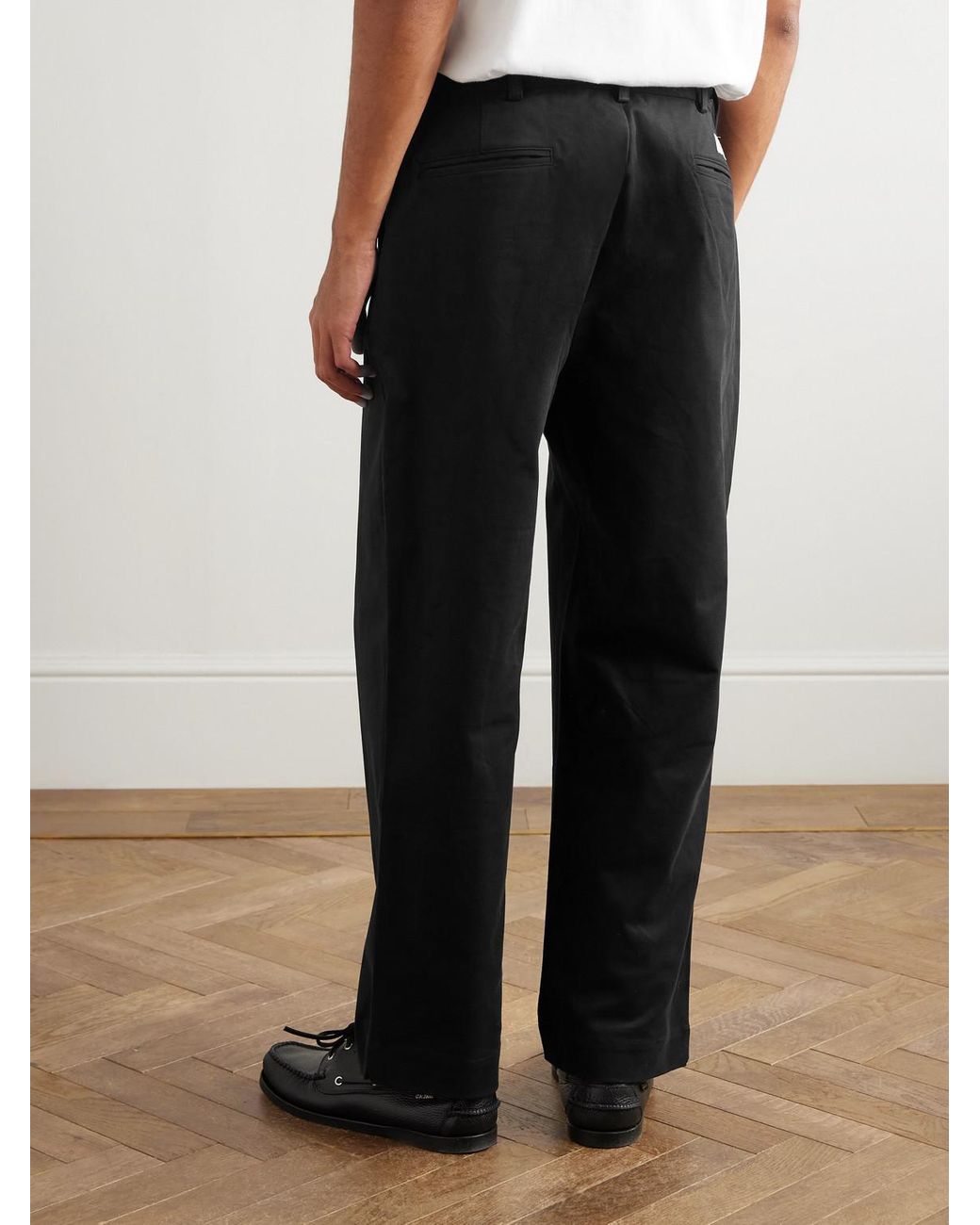 Ghiaia Black Straight-Leg Cotton Chinos for men