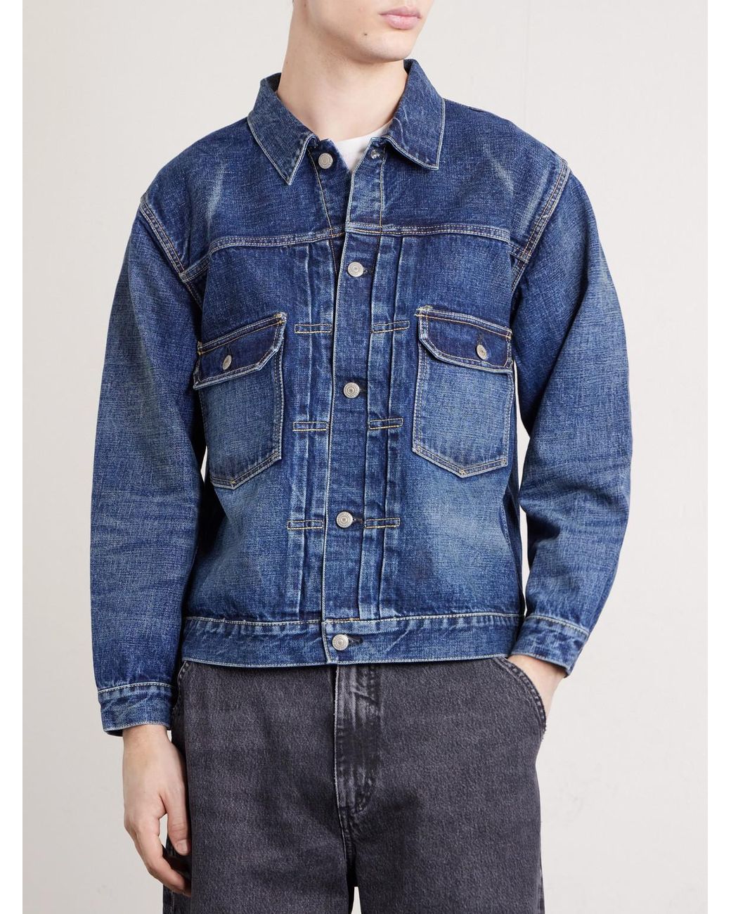 Fullcount Blue Type 2 Fear Of The Dark Selvedge Denim Jacket for men