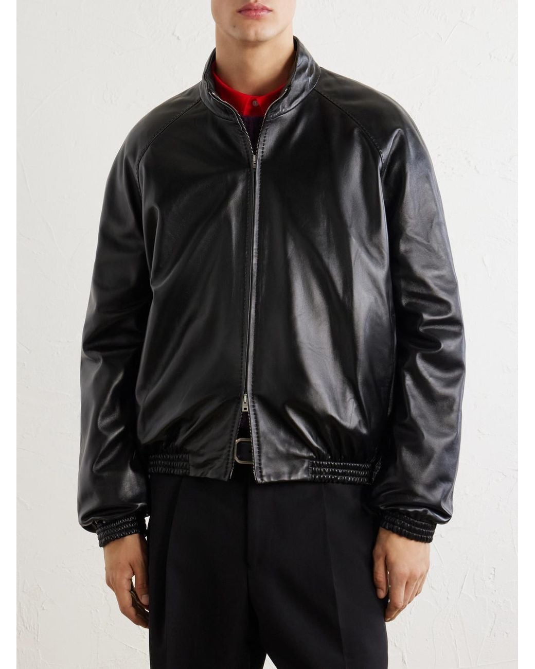 Acne Black Lokot Leather Jacket for men