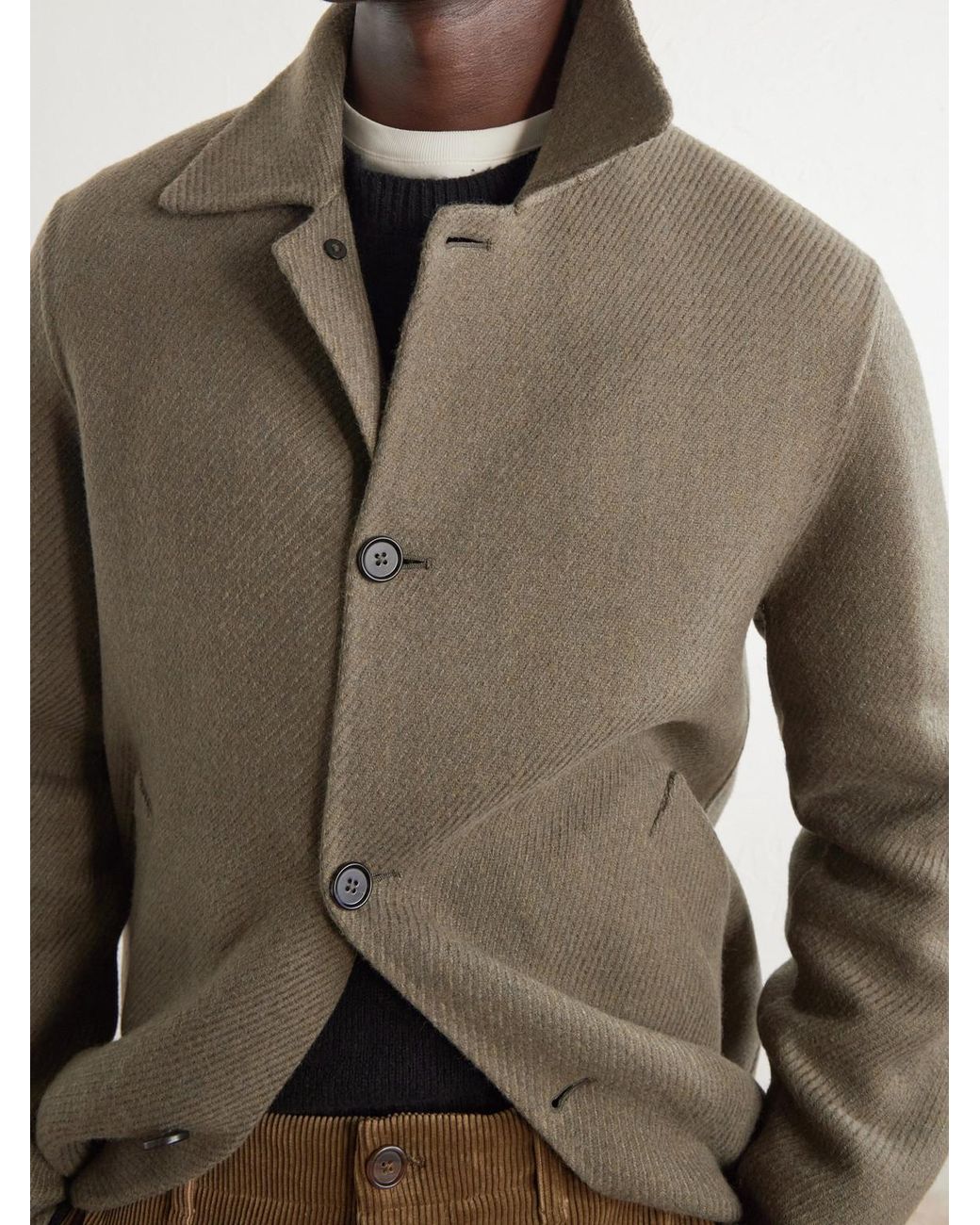 Jil Sander Natural Virgin-Wool Twill Trench Coat for men