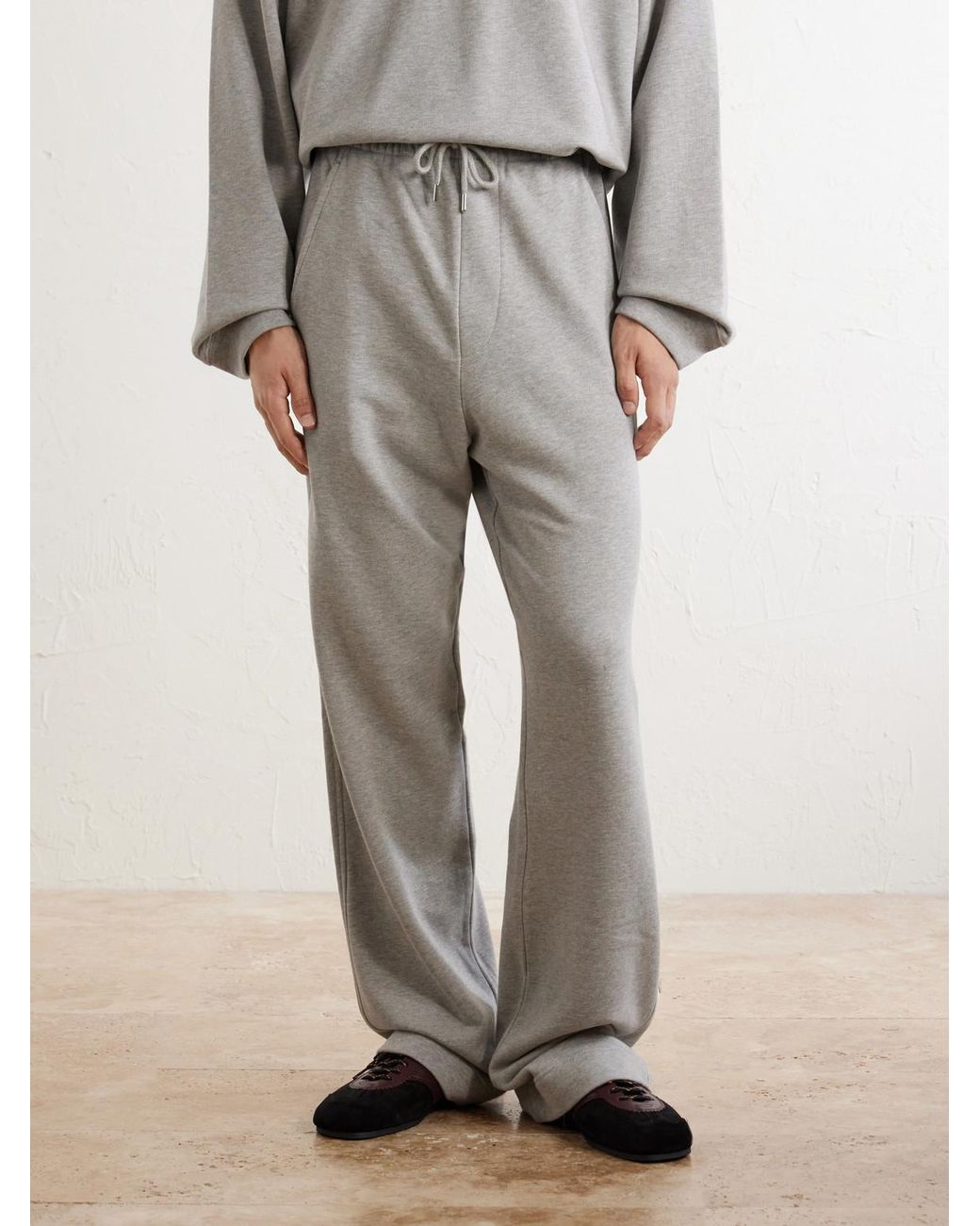 Dries Van Noten Gray Hamer Straight-Leg Cotton-Jersey Sweatpants for men