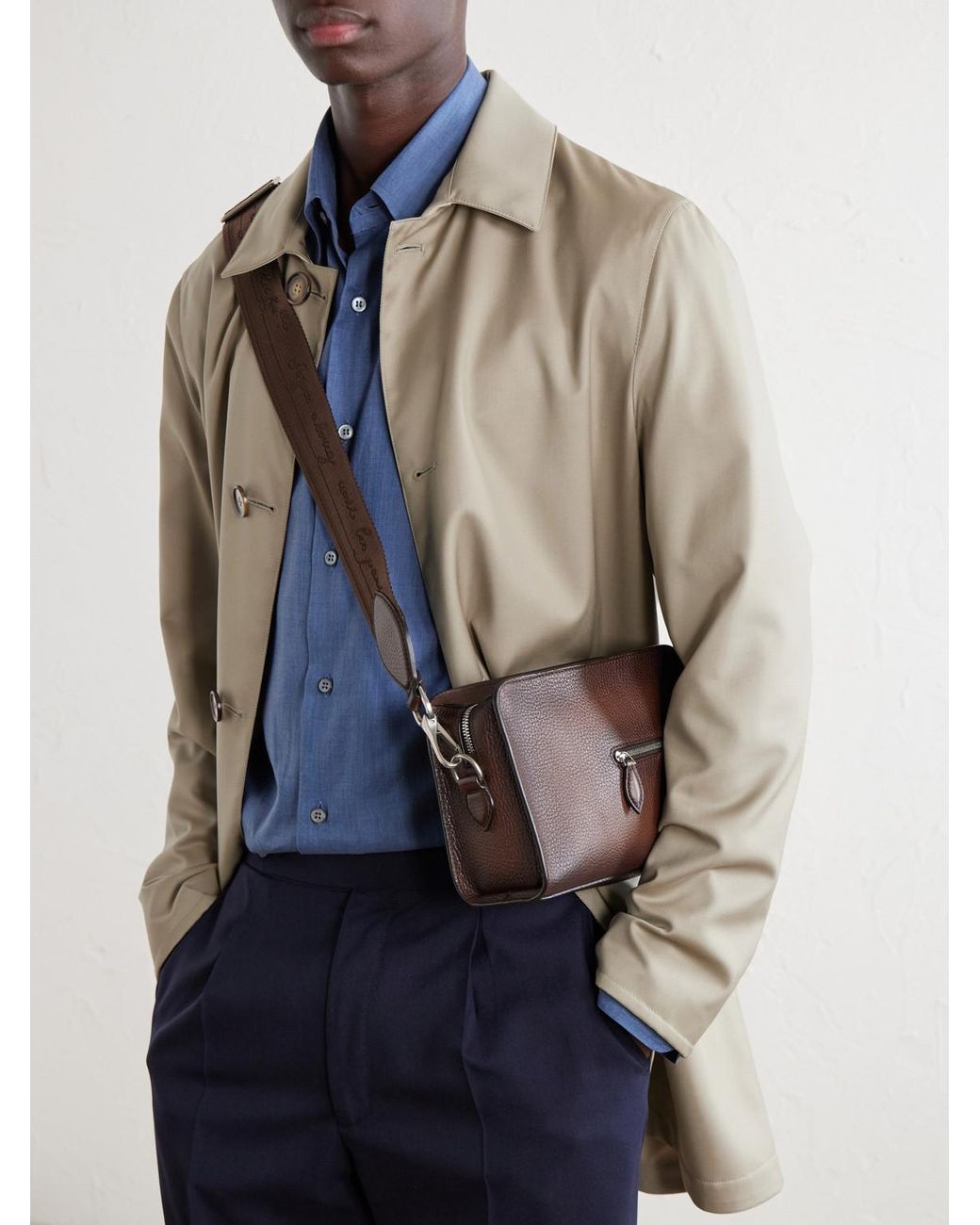 Berluti Brown Journalier Xs Leather Messenger Bag for men