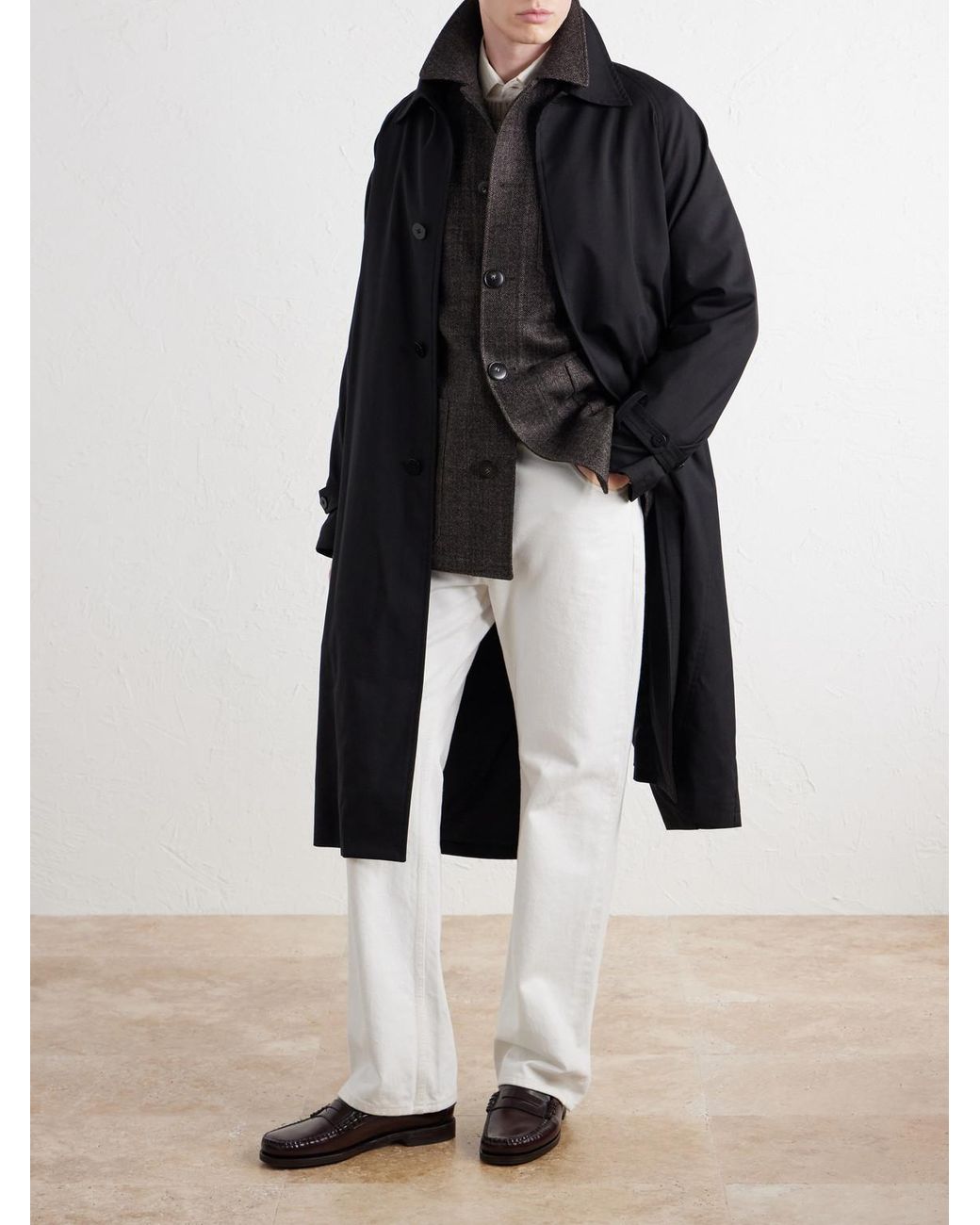 Canali Black Wool And Cashmere-Blend Overshirt for men