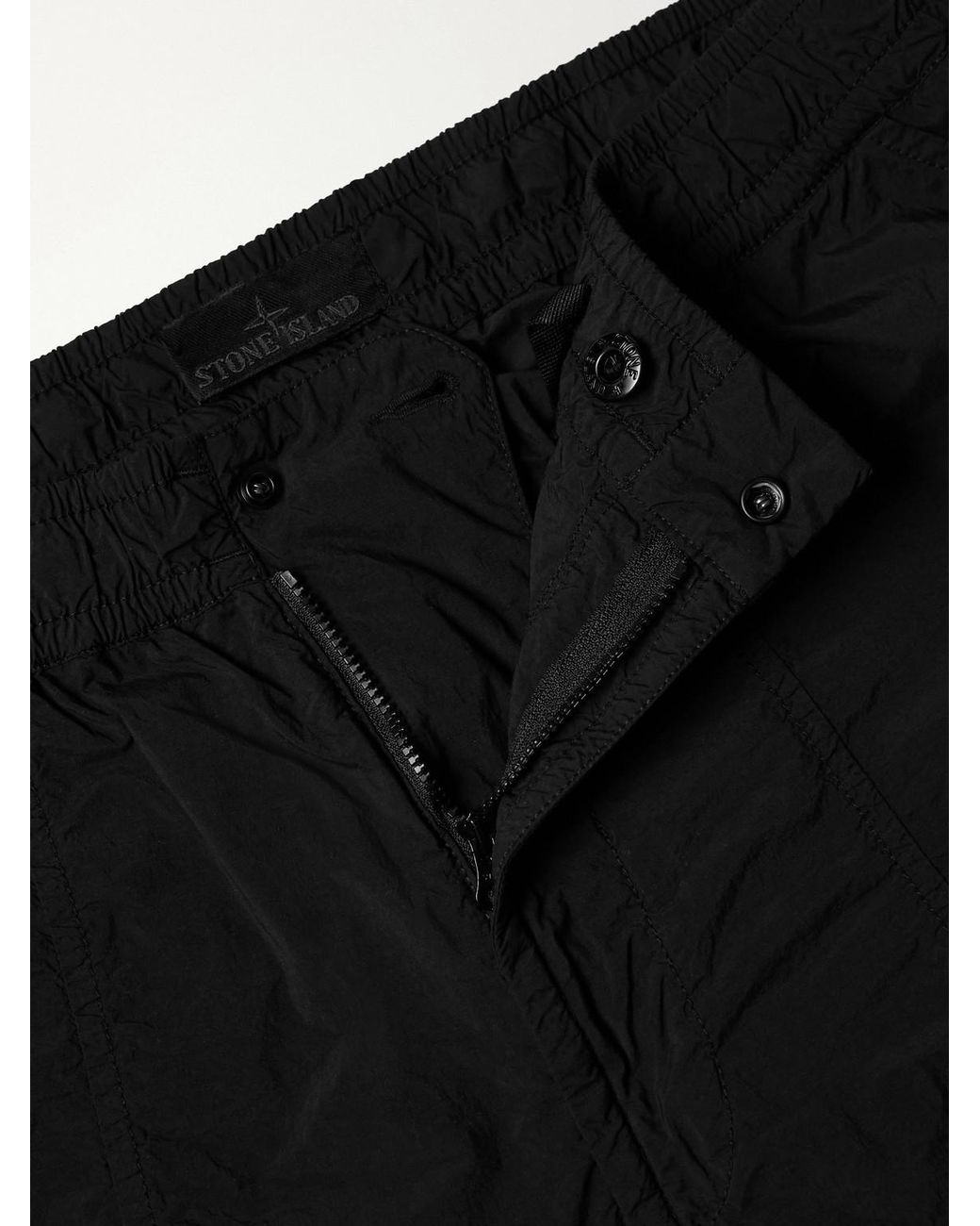 Stone Island Blue Ghost Wide-Leg Nylon Smerigliato Trousers for men