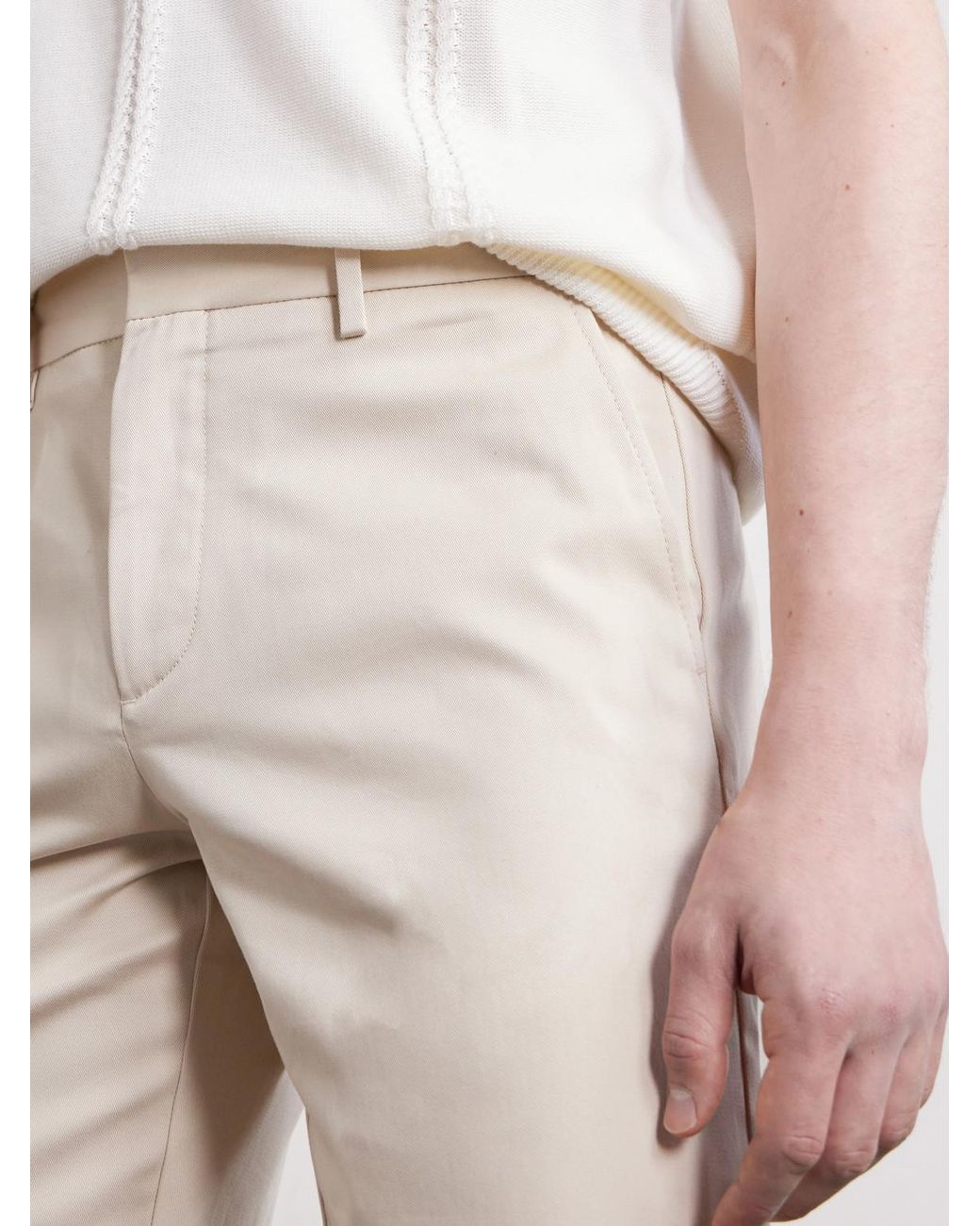 Mr P. Natural Straight-Leg Cotton-Canvas Bermuda Shorts for men