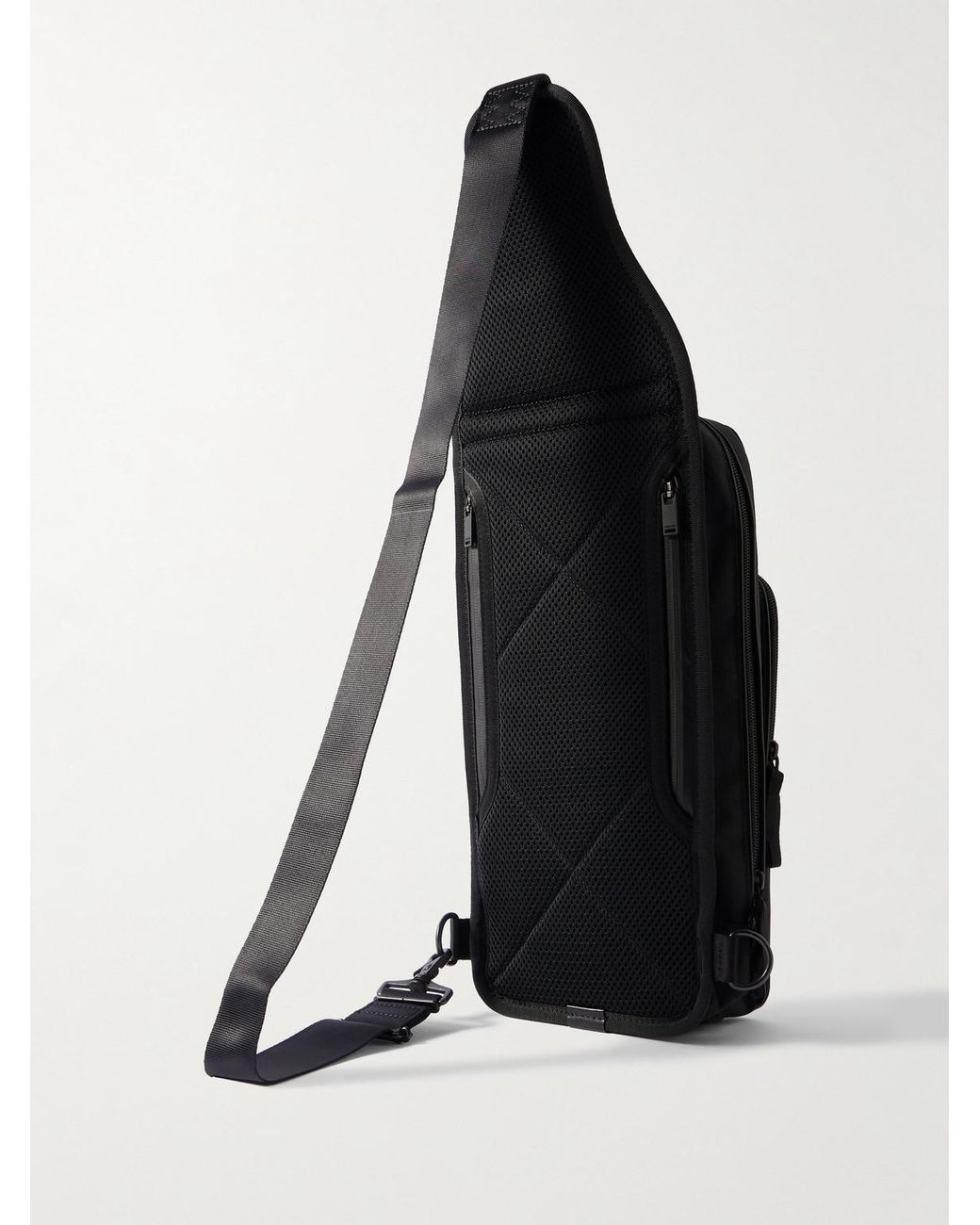 Porter-Yoshida and Co Black Hybrid Sling Logo-Appliquéd Canvas Backpack for men