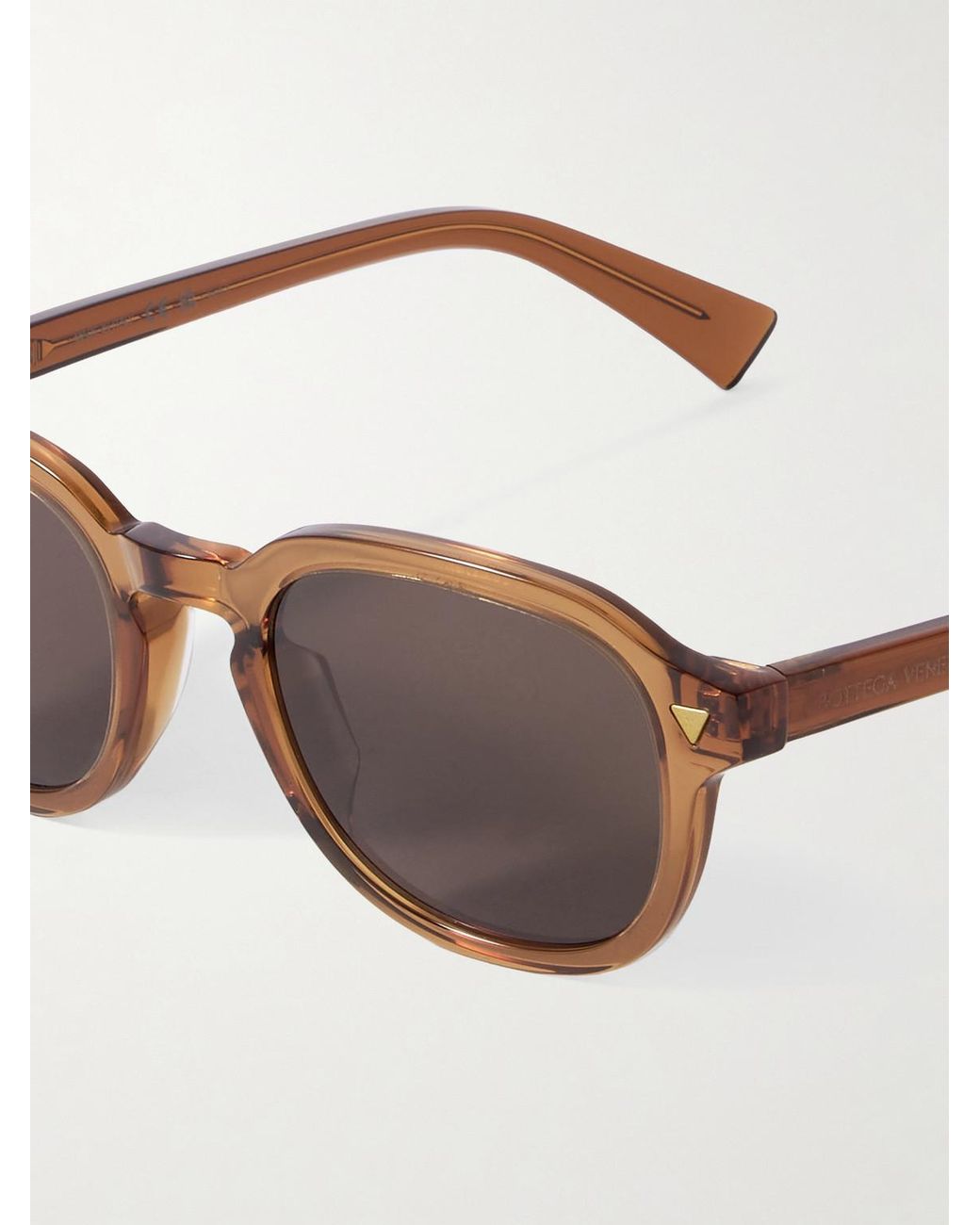 Bottega Veneta Brown Round-Frame Acetate Sunglasses for men