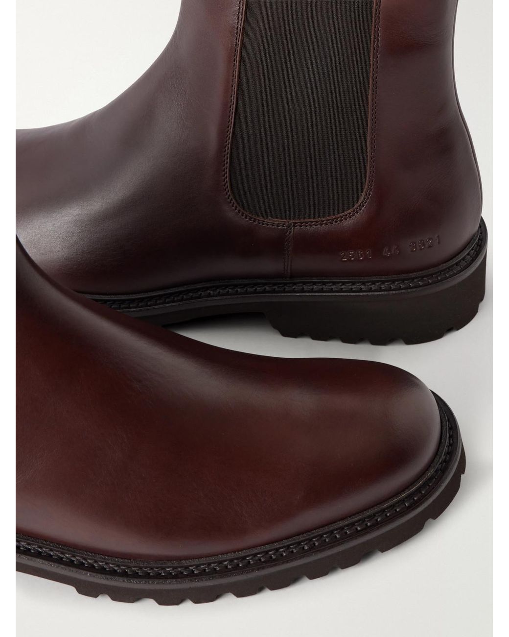 Common Projects Brown Piuma Leather Chelsea Boots for men