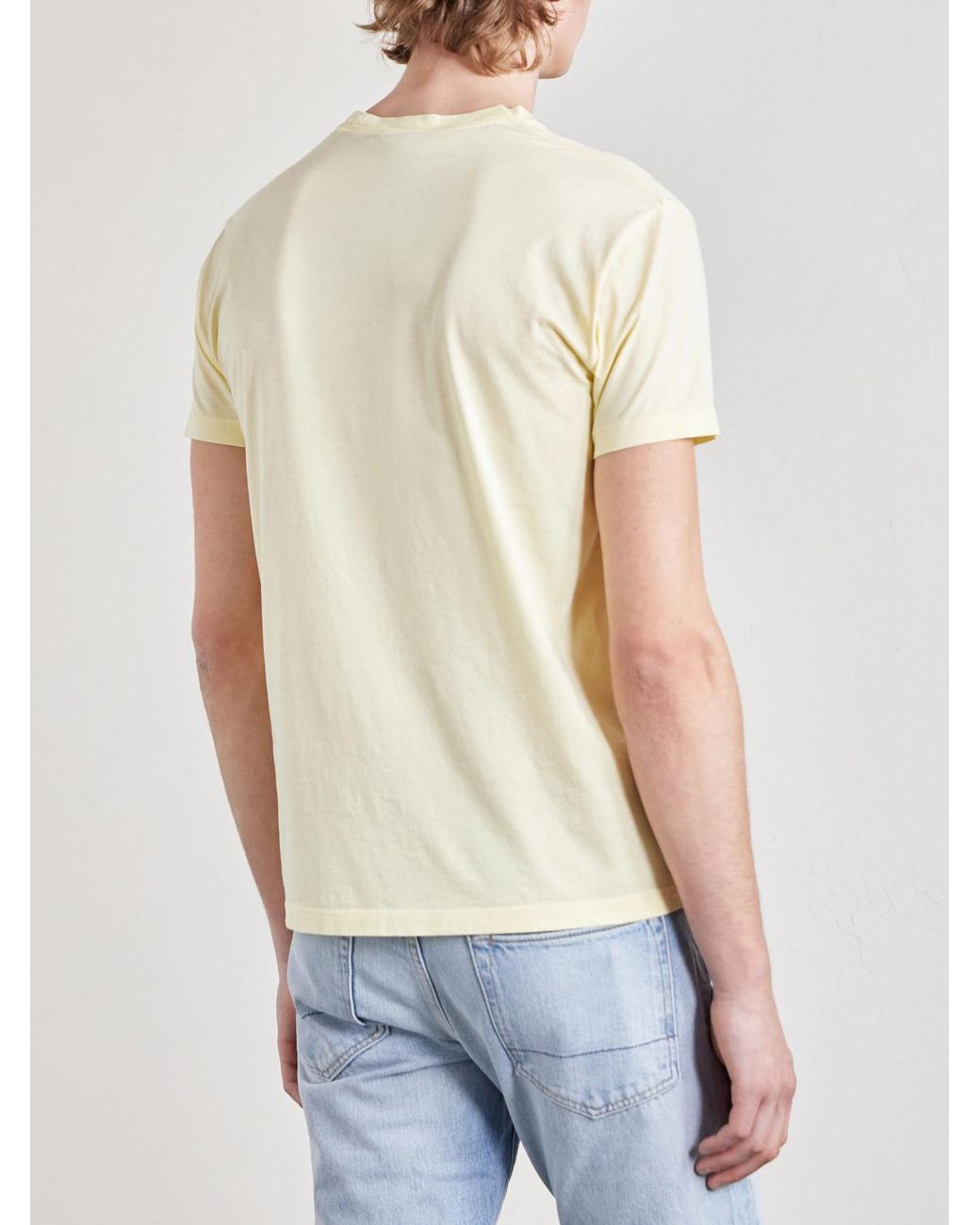 Tom Ford Natural Slim-Fit Logo-Embroidered Cotton And Silk-Blend Jersey T-Shirt for men